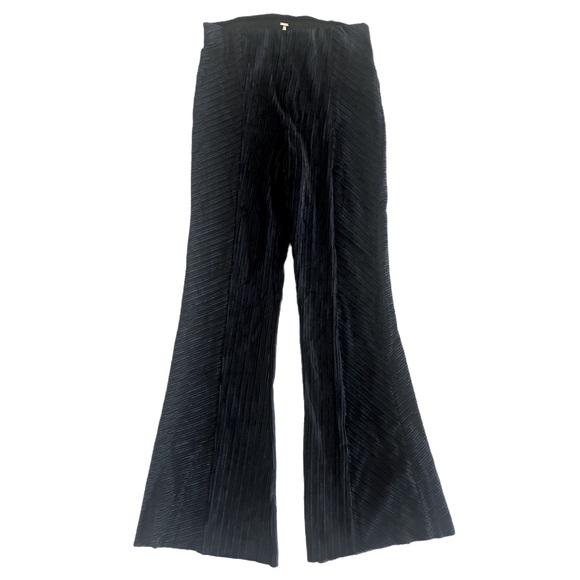FREE PEOPLE Black Velvet Pull-on Flare Pants Size XS Petite - Picture 6 of 8